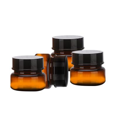 China High Quality Cosmetic PET Container Cream Jar With Screw Cap for sale