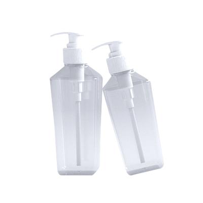 China Square Cosmetic Good Quality Transparent Lotion Cosmetic Container With PP Pump And PET Bottle for sale