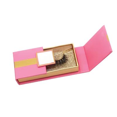 China New Paper Package Gift Box Black Recyclable Luxury Magnetic Cardboard Gift Box Magnetic Eyelash Packaging Box for sale