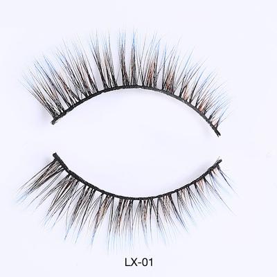 China High Quality And Stylish Promotional Simple Synthetic Hair Eyelash Extension Color Gradient Color Gradient Mink Eyelashes False Eyelashes for sale