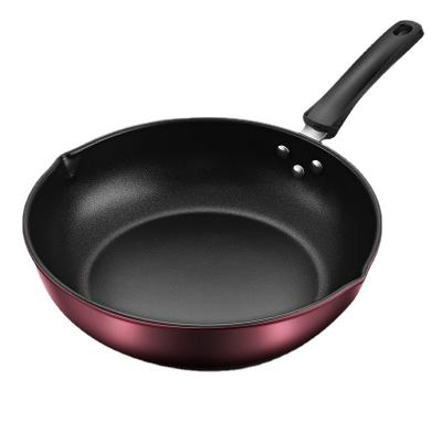 China Modern Wok Pan Nonstick 12.5 Inch Skillet Pan with Lid Wok Pans for Electric Cooking, Induction and Gas Stoves, Oven Safe for sale