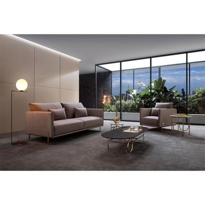 China Wearproof Modern Gray Apartment Living Room Comfortable Steel-earth Fabric Couch Sofa Furniture for sale