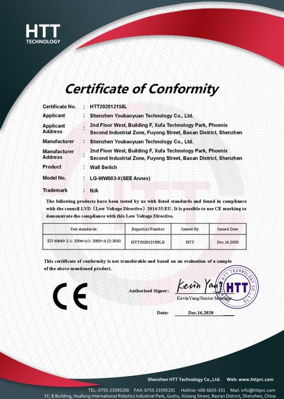 CE-LVD - Shenzhen Ubero Technology Ltd.