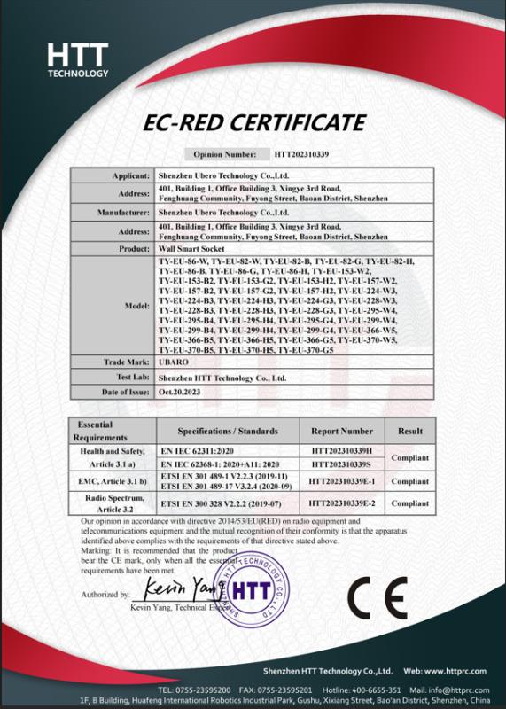 CE-RED - Shenzhen Ubero Technology Ltd.