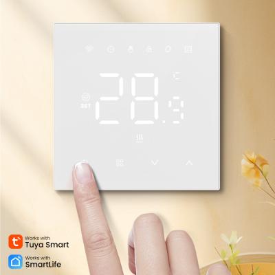 China TuYa Smart Thermostat Switch Electric Water Floor Heating Wall Hanging Furnace Switch for sale