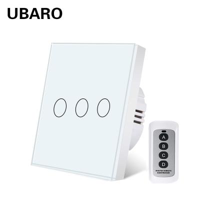 Cina Smart Home Pannello di vetro temperato bianco Interruttore remoto wireless Interruttore a muro a controllo remoto 0 - 20 metri in vendita