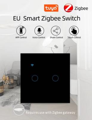 China 240V Smart Zigbee Switch Zigbee Hubs 2 Gang APP Control remoto con interruptor de luz en venta