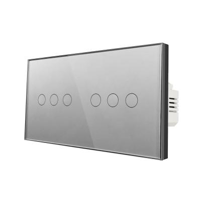 Cina 6 Gang 280g Taste Light Switch Controllo remoto incorporato Light Switch in vendita