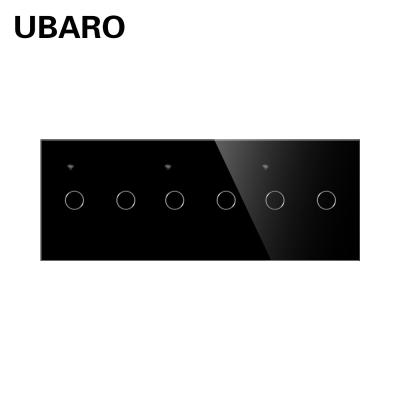 China Interruptor de luz inteligente ao ar livre WIFI Branco Preto Cinza 6 Gang Interruptor Temporizador Sem Fio à venda