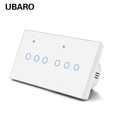 China 6 Gang Intelligentes WLAN Smart Outdoor Light Switch für APP-Vocie-Touch-Steuerung zu verkaufen