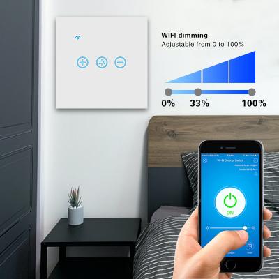 China Smart Wireless Remote Light Switch Dimming Wireless Wifi Switch Need Neutral Wire for sale