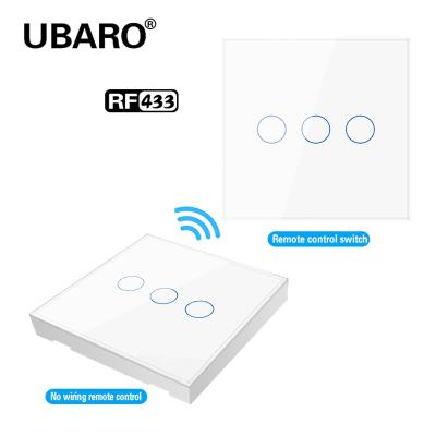 Κίνα EU 86Type 20 Meter Wireless Remote Control Wall Switch Smart Home Wireless Power Switch 3 Gang Glass Panel (Σύμβολο ηλεκτρικής ενέργειας για έξυπνο σπίτι χωρίς ασύρματα) προς πώληση