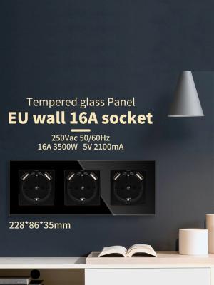 China 228 X 86 X 35 mm Enchufe de pared eléctrica CE Enchufe de pared de Internet L N GND Cables en venta