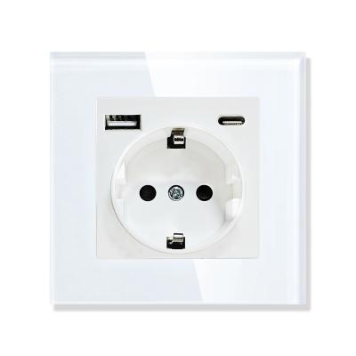 China Elektrische Multi-Wall-Steckdose Steckdose 82 X 82 X 40mm USB-Stützpunkt Typ C zu verkaufen