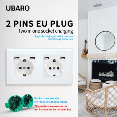 China 60 mm AC250V enchufe de pared eléctrica caja inferior 4 puerto de toma de corriente USB en venta