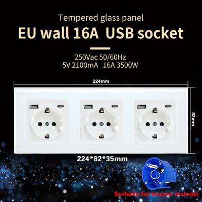 Cina Box rotondo Port USB presa elettrica a parete usb C presa a parete 50Hz 60Hz in vendita