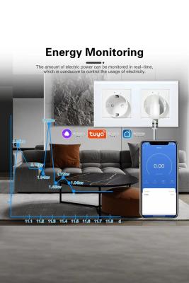 China White Black Grey Smart Socket Vioce Support 16A 3500W Smart Life Socket for sale