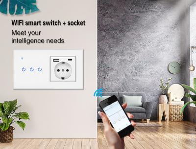 China USB TypeC Schalter Steckdose Kombination 280g/Pcs Smart Home Schalter und Steckdose zu verkaufen