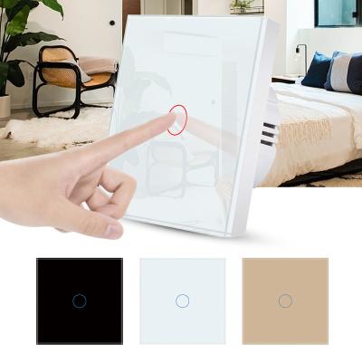 China Euro Standard Touch Light Switch 1 Gang Single Wire Wifi Switch voor thuis Te koop