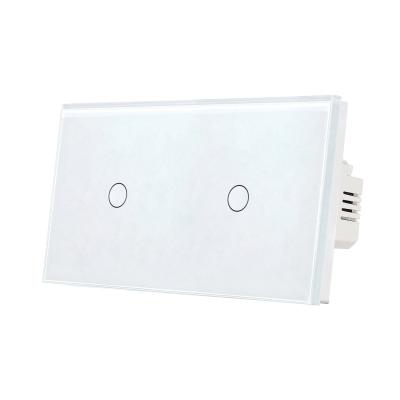 Chine 157 TYPE EU AU Standard Touch Light Switch 2 Gang Les commutateurs pour la maison intelligente sont équipés de 60 Hz à vendre