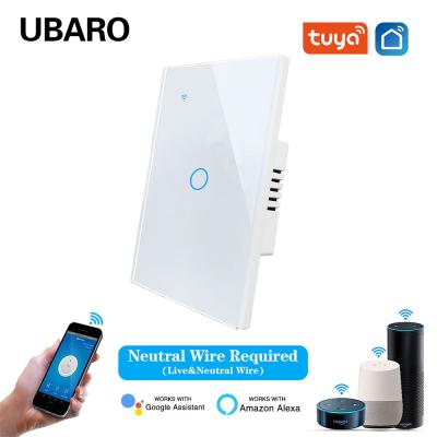 China 1Gang Smart WIFI Interruptor de luz de pared Trabaja con Alexa Google Control de la APP de la Casa 5 - 600W /Gang para América Vietnam Brasil en venta