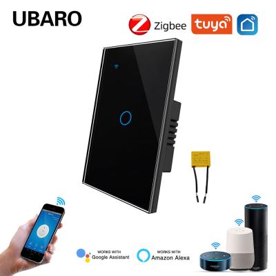 中国 118 タイプ 1 ギャング US/BR/AU 標準ライブワイヤー制御スマート Zigbee スイッチ Zigbee ハブと互換性 110-240Vac 50/60Hz 販売のため