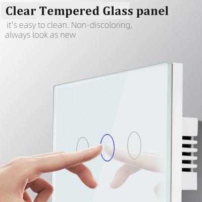 China US Standard 118*74*35mm 10A 50Hz 60Hz IP20 Touch Switch voor huisverlichting Glaspaneel Sensorknoppen Te koop