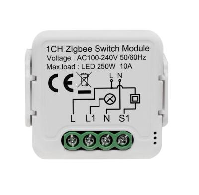 Cina Zigbee Tuya 1CH Smart Circuit Breaker Switch Compatible With Alexa & Google Assistant Yandex Alice Voice Control Timming Set DIY in vendita