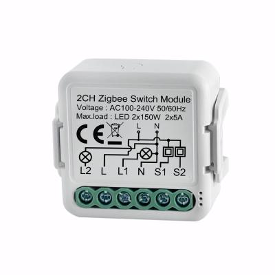 China 2CH ZigBee Smart Breaker Switch Remote App Control In IOS 8.0/Android 4.3 Systems For Home Automation Real-Time Setting à venda