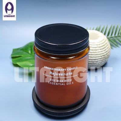 China Birthdays Wholesale Glass Candle Jars Container Candle Jars With Soy Bean 8oz 12oz Colored Black White Christmas Valentine OEM for sale