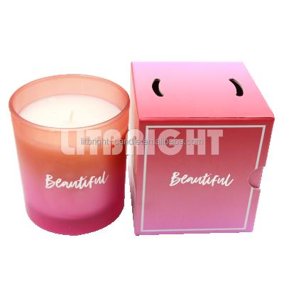 China High End Luxury Hot Selling Gifts Scented Glass Candles Scented Glass Jar Candle for sale