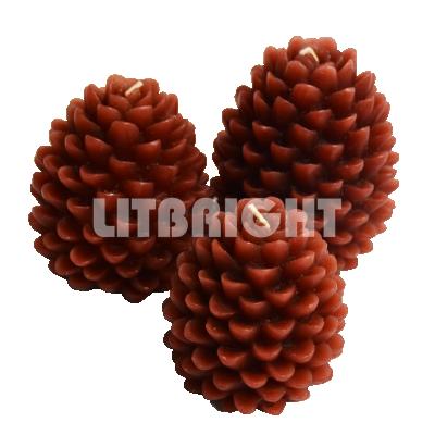 China Home Decoration Pine Cone Modeling Candle for sale