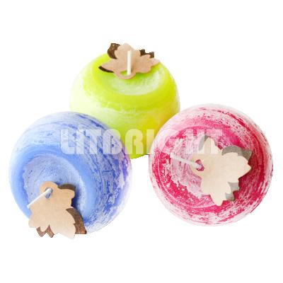 China Factory wholesale professional customized popular colorful scented candle rustic finish ball handmade home decoration for sale