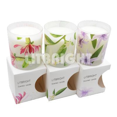 China High End Luxury Hot Selling Gifts Scented Glass Candles Scented Glass Jar Candle for sale