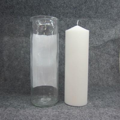 China Unscented Relighter Candle 7 Inch Glass Jar Religious Candle 7 Day Burning Time For Jewish People for sale