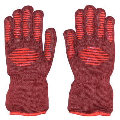 China Seeway Aramid Heat Resistant Heat Resistant Pad Knitted Gloves for Kitchen Oven BBQ Cooking Grilling for sale