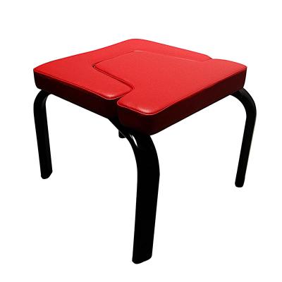 China Wholesale Durable Standard Logo Pu Yoga Inversion Stool Customizable Cushioned Metal Headstand Yoga Stool for sale