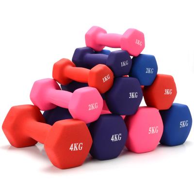 China 2021 Goods Standard Customized Logo Ladies Silicone Fitness Exercise Colorful Women Small Steel Hand Weights Dumbbell Set for sale