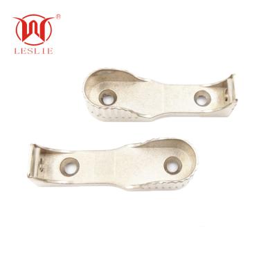 China Modern Wardrobe Rail Rod End Bracket Three Holes Support Hanging Fittings With Pattern for sale