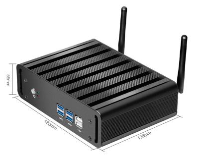 China USB VGA WIFI LAN Fanless Mini Desktop I3 5005U Win10 Linux DDR3L RAM en venta