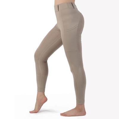 China Polyester Sport Rider Breeches Wholesale Full Silicone Women Equestrian Riding Anti-pilling for sale