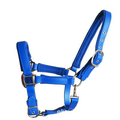 China Synthetic Saddle Customized Colorful PVC Halter Horse Bridle Dressage Equestrian Riding Halter for sale