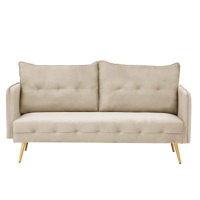 China Other Legs Modern Metal Chesterfield Gold Velvet Couch Living Room Luxury Comfortable Sofa for sale