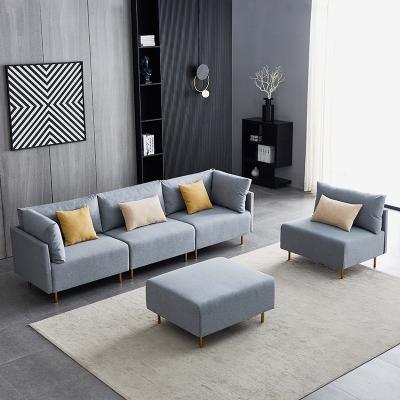 China Other modern design u 6 shape linen fabric corner sofa large size living room sofa seat hotel sofas for sale