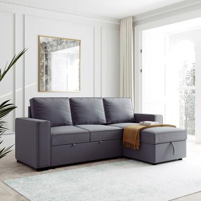 China Other Multifunctional Foldable Sofa With Bed Storage L Shaped Sofa For Living Room for sale