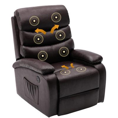 China Leisure Adjustable Electric Leather PU Leather Massage Salon Lift Cinema Recliner Single Sofa Chair for sale