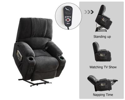 China (Size)Adjustable Modern Fabric Massage Heated Multifunctional Single Sofa Chair For Living Room for sale