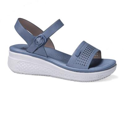 China 2021 summer soft comfortable women's buckle sandals fashion trend women's wedge sandals for women and ladies for sale