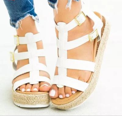 China 2021 Summer Women's Sandals Bottom Thick Heel Women's Casual Open Toe Buckle Sandals New Quick-drying New for sale