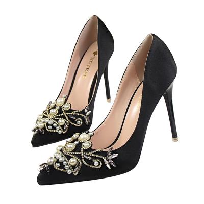 China Fashion\comfortable dress\goods 10cm black women high heels stiletto pump shoes heel women s pump shoes for sale